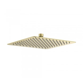 Квадратная душевая лейка 25см GENEBRE KLOE Brushed Gold матовое золото R6513051
